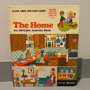 ALAIN GREE LUIS CAMPS THE HOME ALL COLOR ACTIVITY BOOK HB 1ST 1972 WARD LOCK VTG